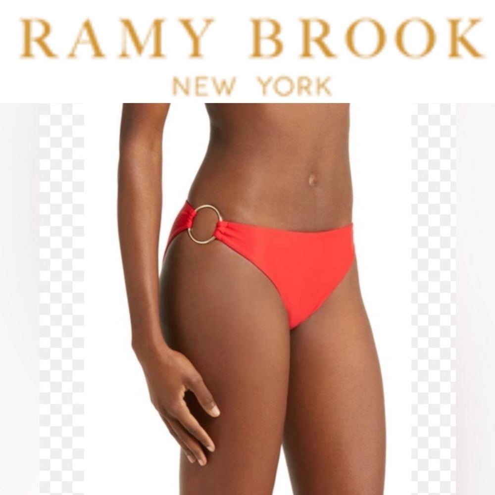 NWOT PERI O-RING BIKINI BOTTOMS IN RED RIBBON SizeM $108